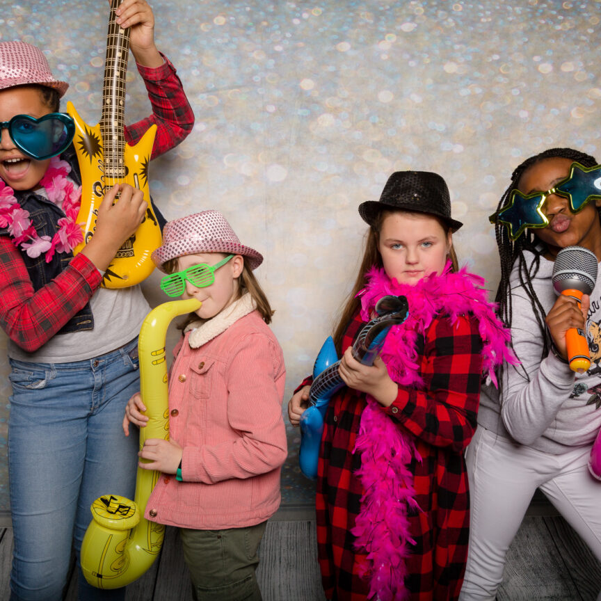 Family in fun hats glasses photo booth - Event Photography - Walsall Wolverhampton and West Midlands - Jo Buckley Photography