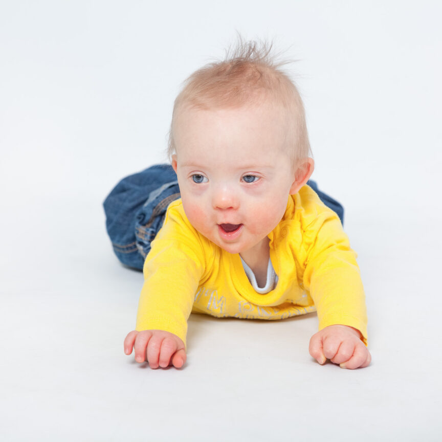 Baby laying on tummy in studio - Sitter Photography - Walsall Wolverhampton and West Midlands - Jo Buckley Photography